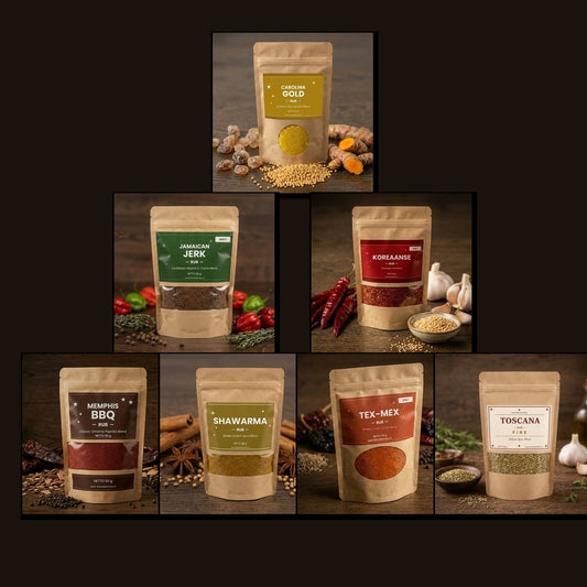 3-Avonden Pakket 3x BBQ Rub 50g naar keuze — The Rub Kitchen