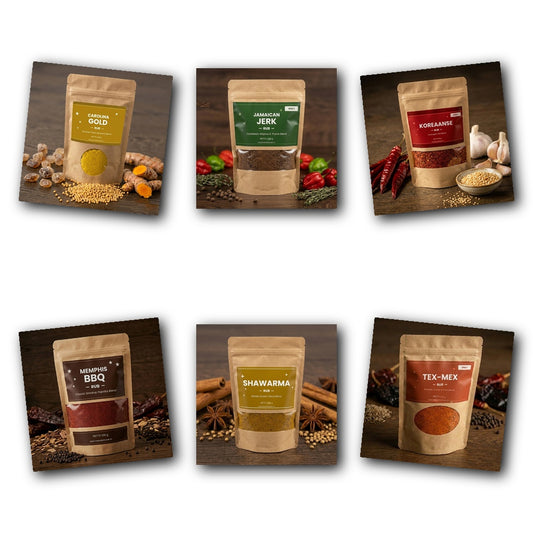 All-in 6 smaken BBQ rub - 6 x 100g — The Rub Kitchen